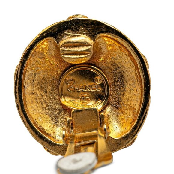 CHANEL Gold Coco Mark Earrings - Picture 3 of 3
